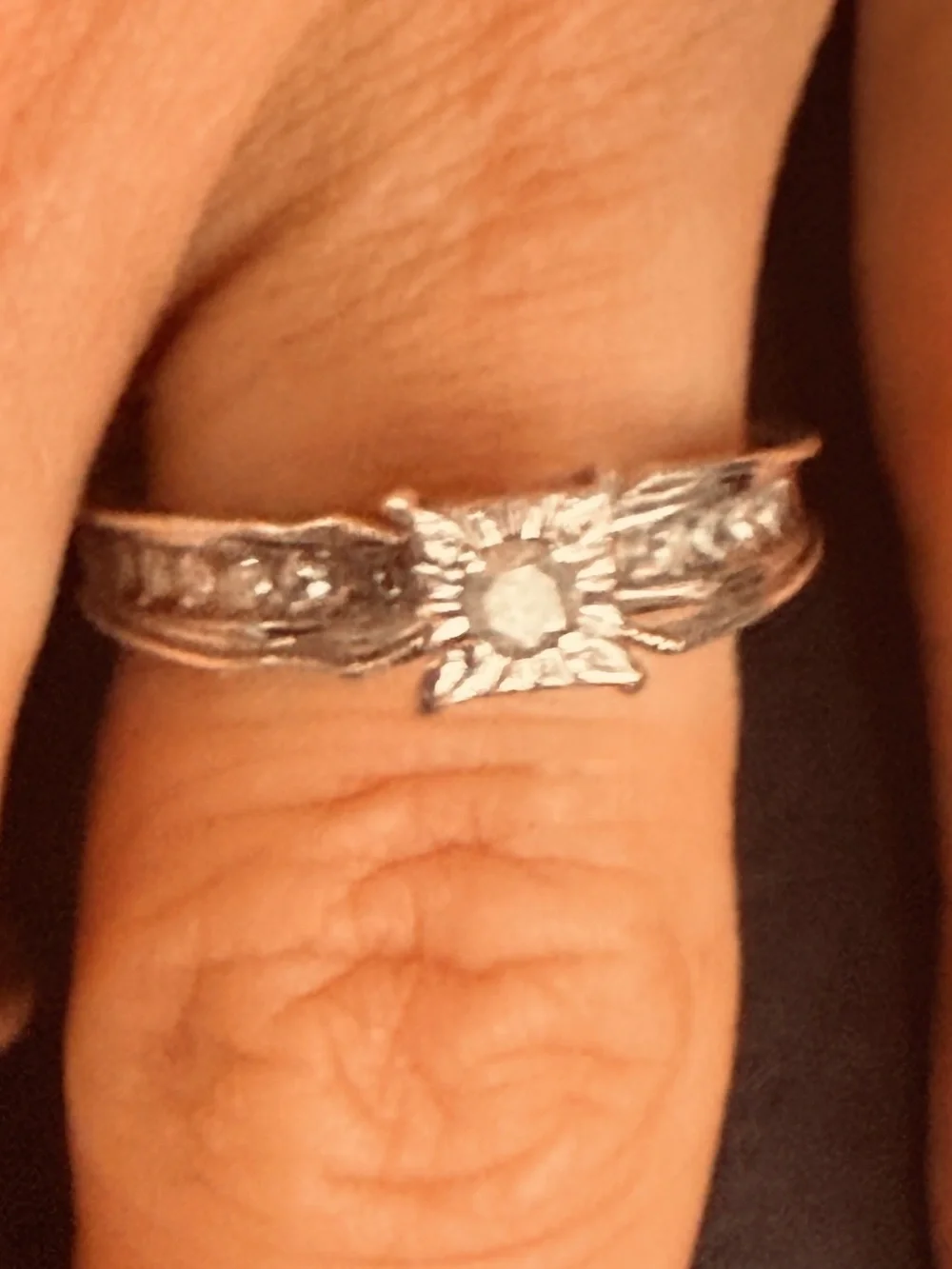 Vintage Diamond Engagement Ring Sz7